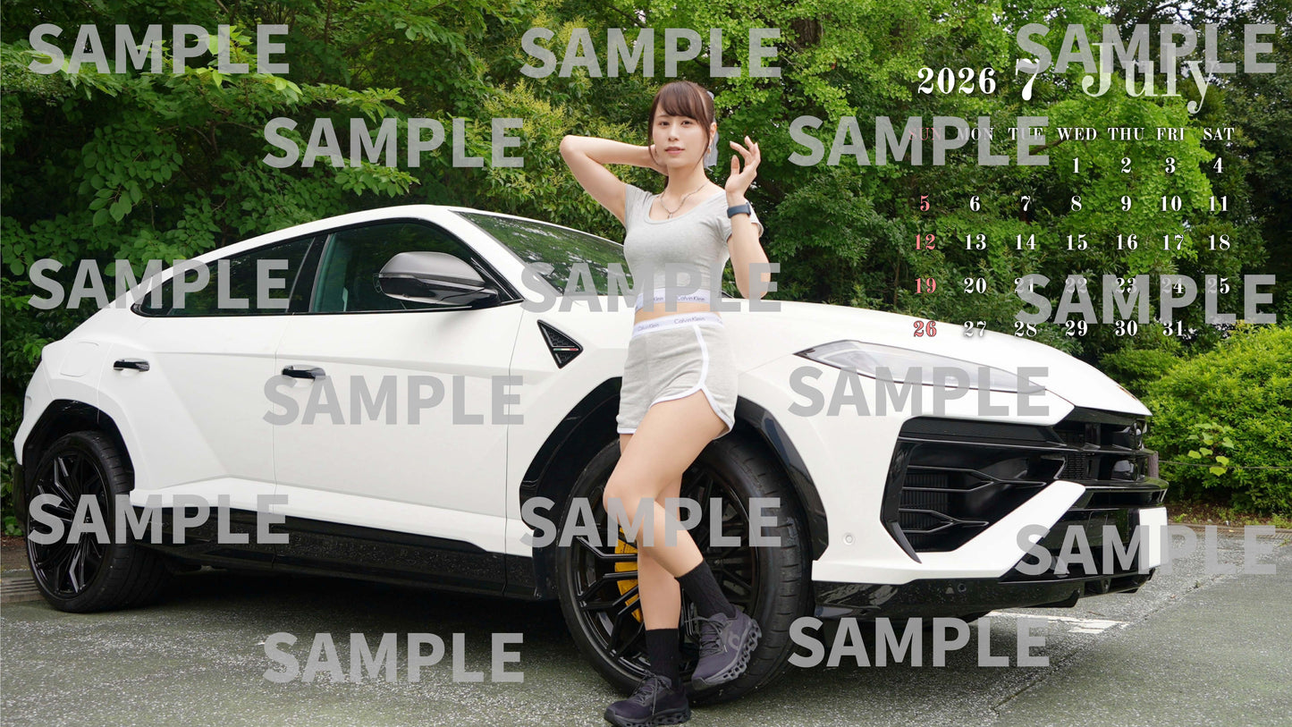 2026年7月あま猫壁紙カレンダー